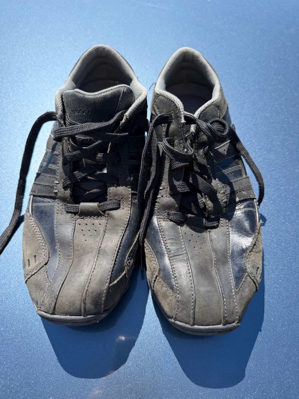 Skechers Men's Black Lace-Up Sneakers